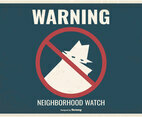 Retro Style Neighborhood Watch Illustration