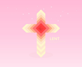 Abstract religious Lent symbols