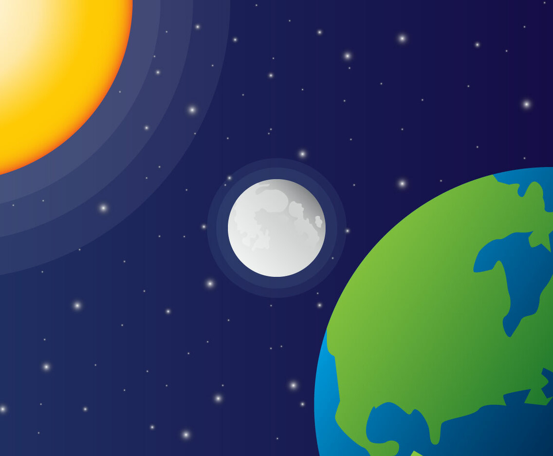 Solar Eclipse Vector Space View