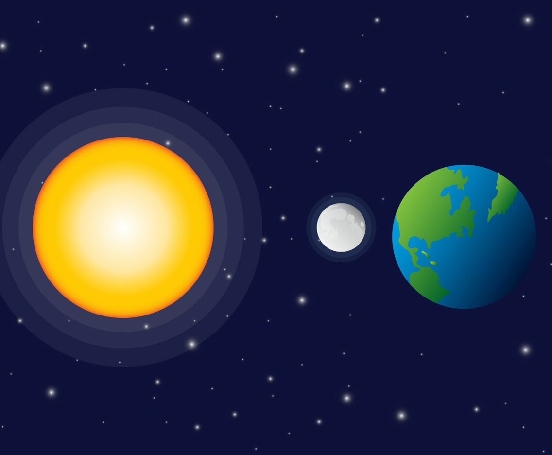 Solar Eclipse Vector Space View