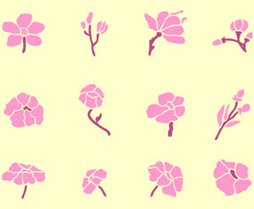 Set Of Beautiful Flowers