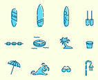 Beach Vacation Icons