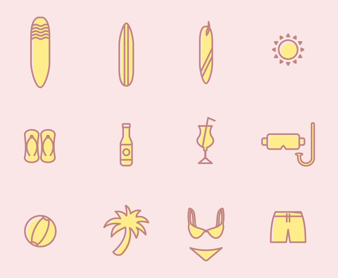 Beach Vacation Vectors