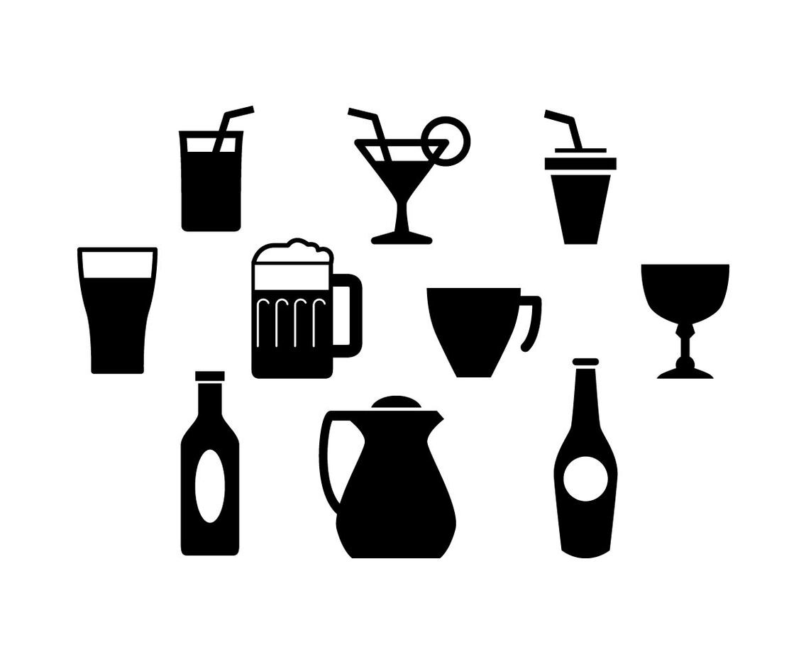 Free Beverage Silhouette Icon Vector