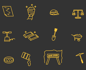Gold Mine Vector Icons