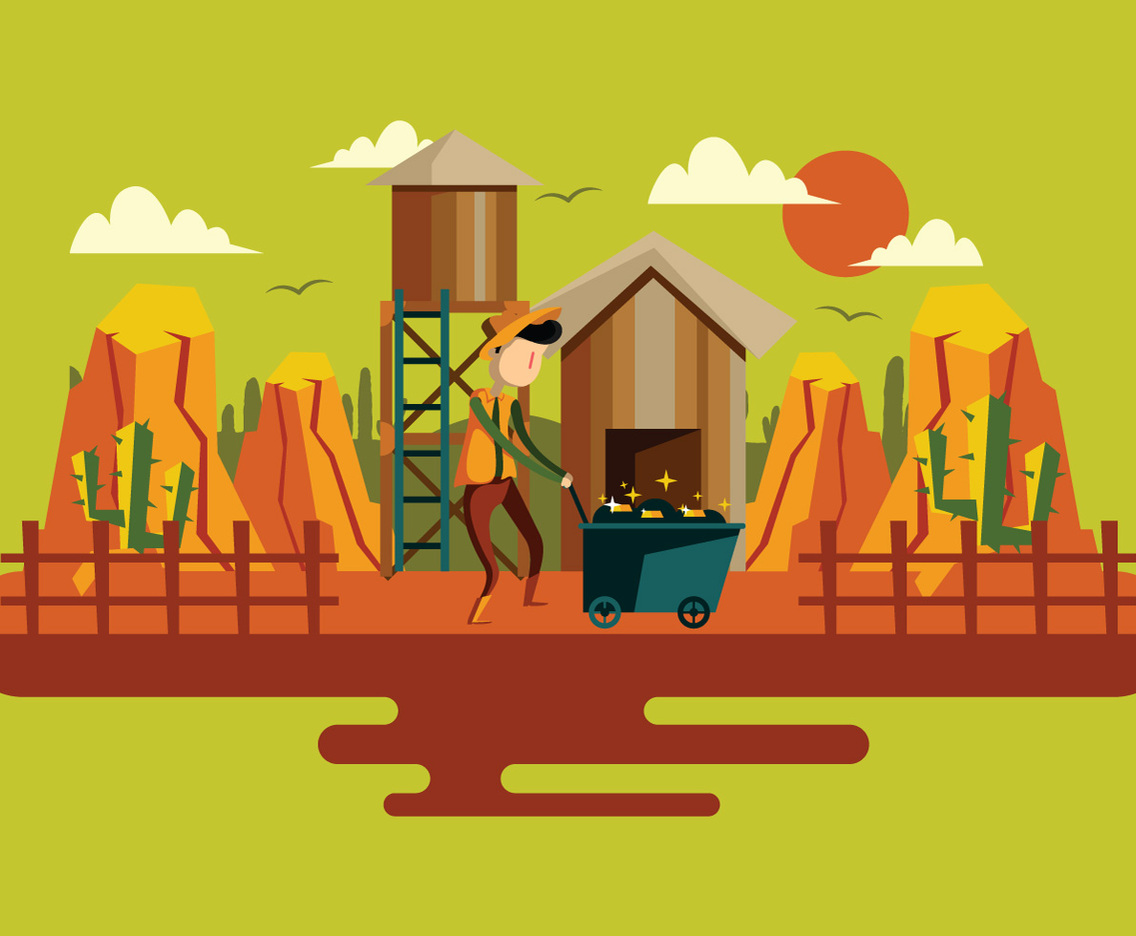 Gold Miner Illustration