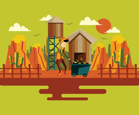 Gold Miner Illustration