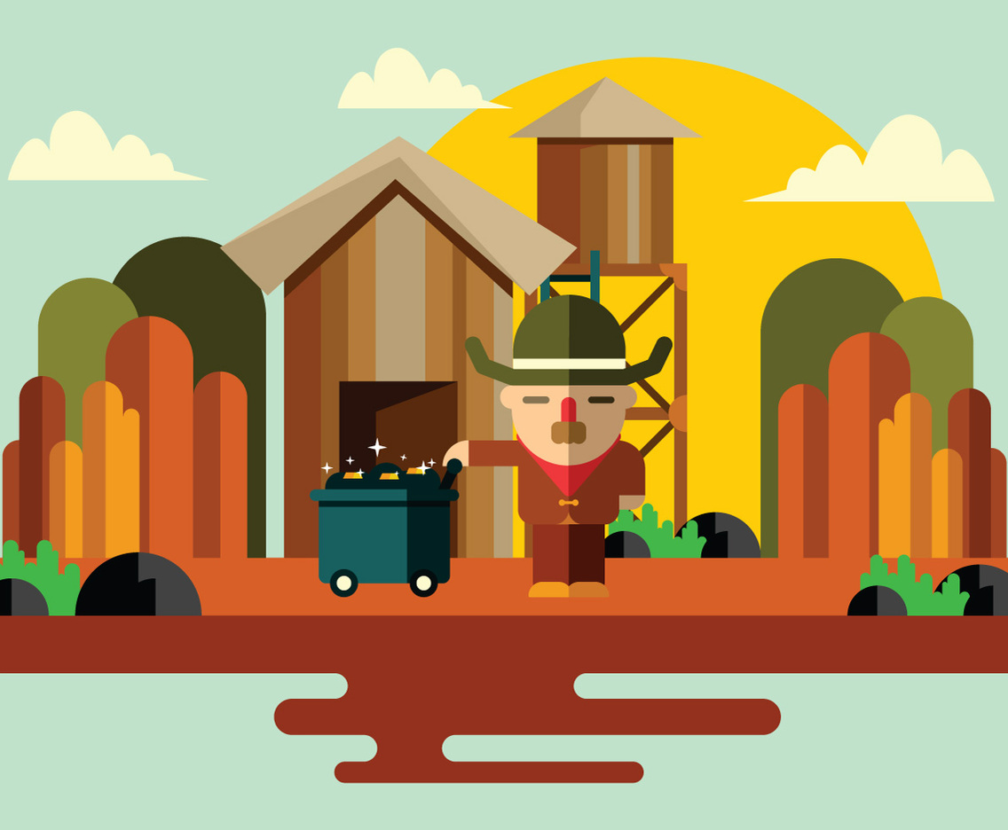 Gold Miner Prospector Vector