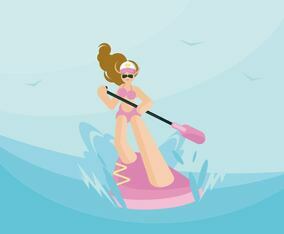 Paddleboard Illustration