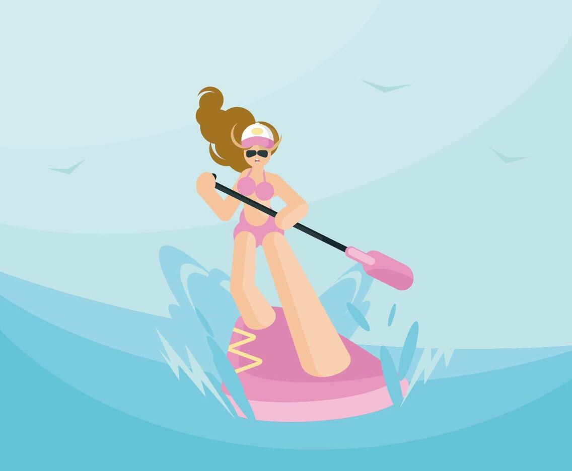 Paddleboard Illustration