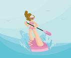 Paddleboard Illustration