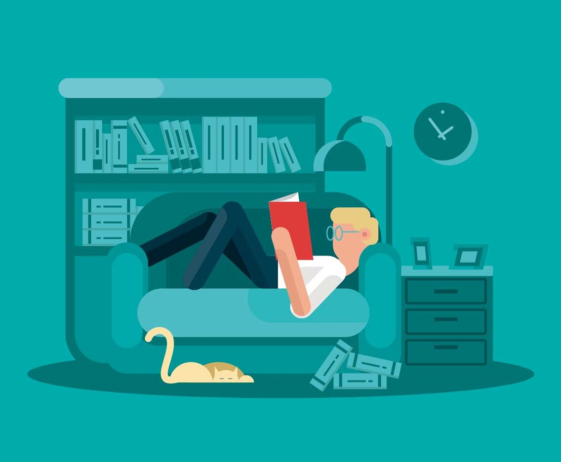 Bookworm Illustration