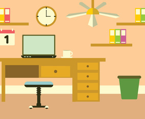 Illustration Of Work Space