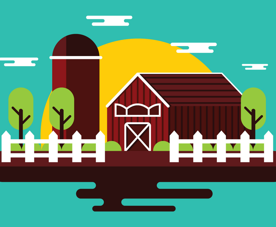 Countryside Farm Vector