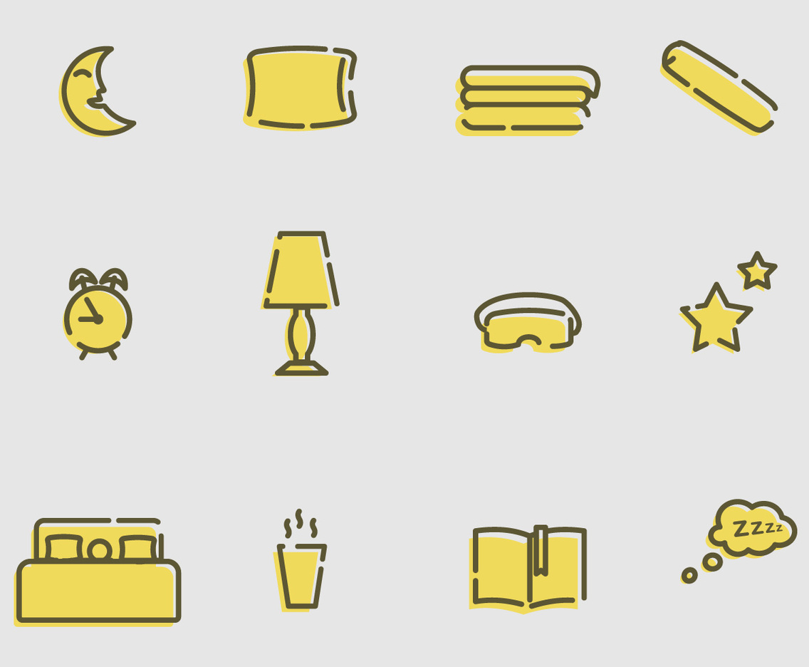 Sleeping Bed Time Rest Vectors