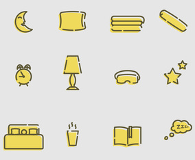 Sleeping Bed Time Rest Vectors