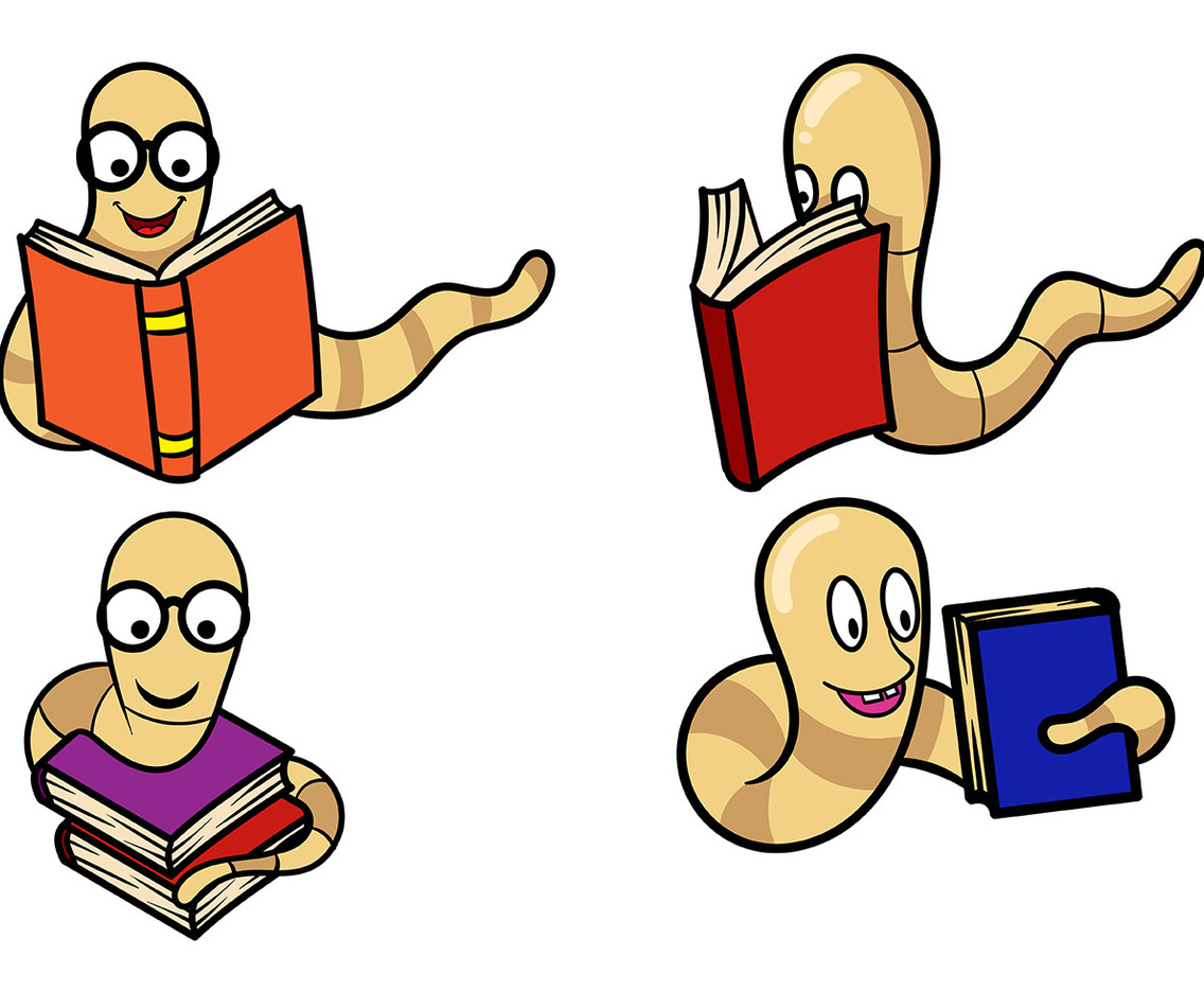Bookworm Vector