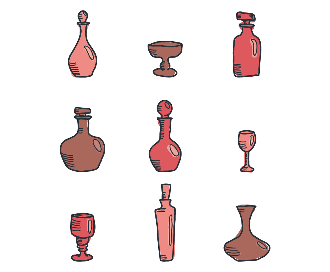 Red Decanters