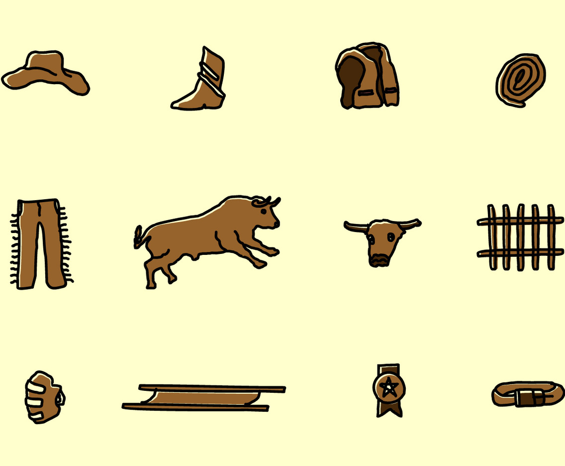 Bull Fighter Icons
