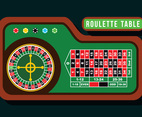 Roulette Table Flat vector