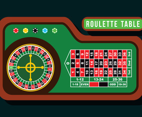 Roulette Table Flat vector