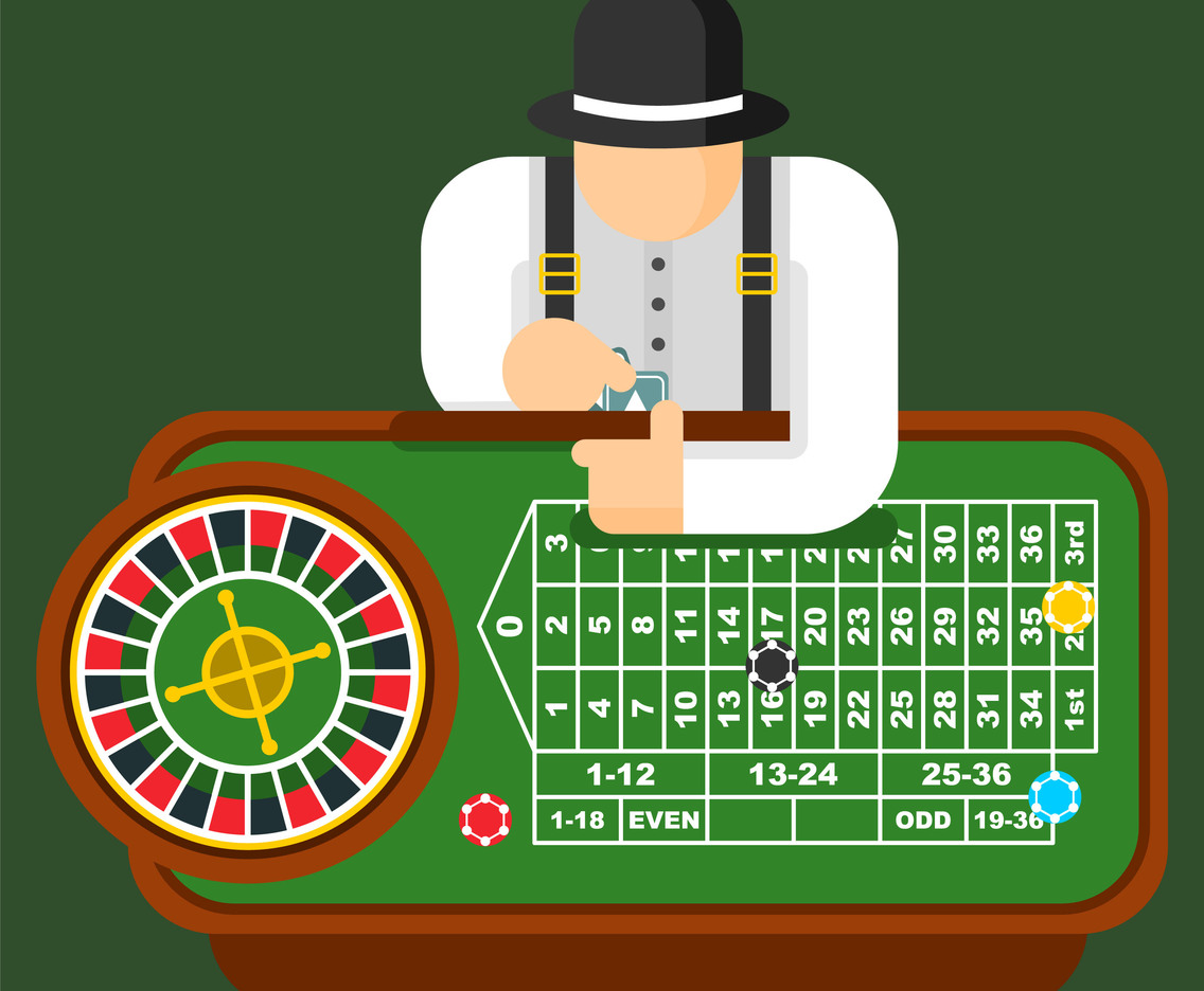 Roulette Table Vector Illustration