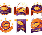 Flounder Vector Badges