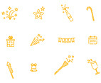 New Year Celebration Icons