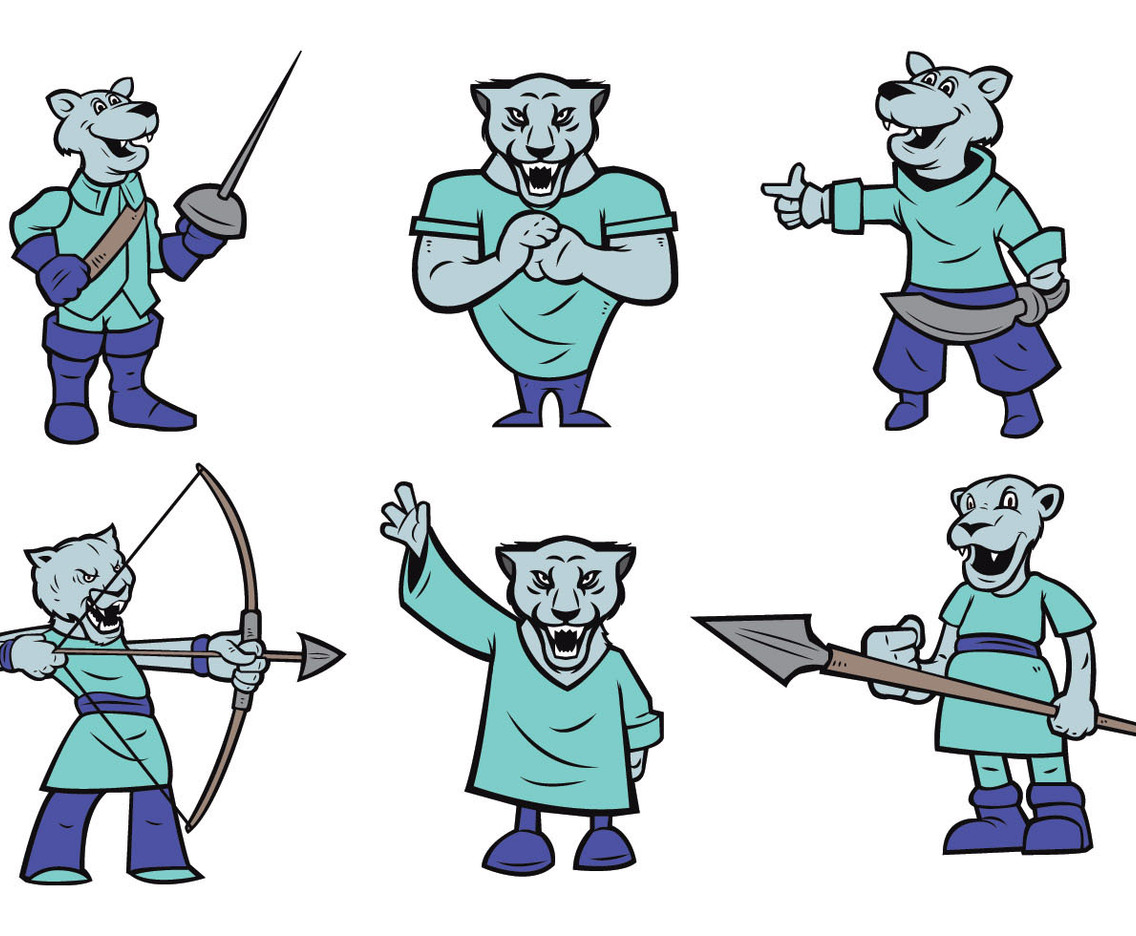 Free Panther Mascot Vector 01