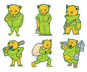 Free Cougar Mascot Vector 01