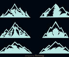Matterhorn Mountain Icons Vector