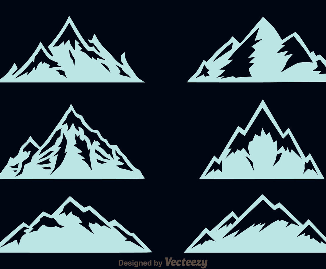Matterhorn Mountain Icons Vector