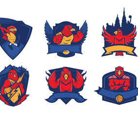 Falcon Mascot Vector 01