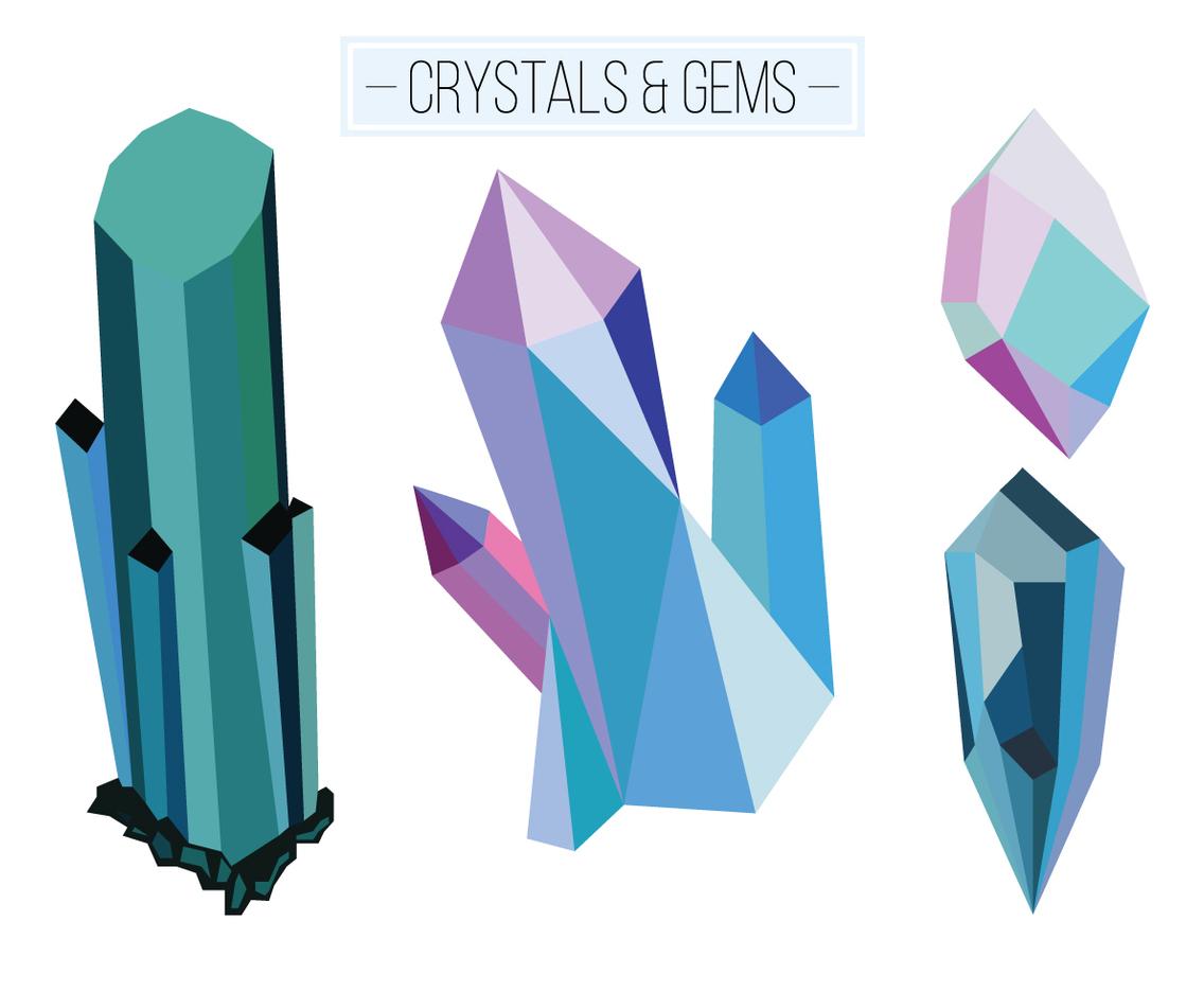 Crystals Gems Vector