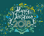 Happy New Year 2018 Vector