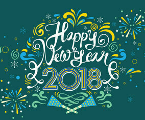 Happy New Year 2018 Vector