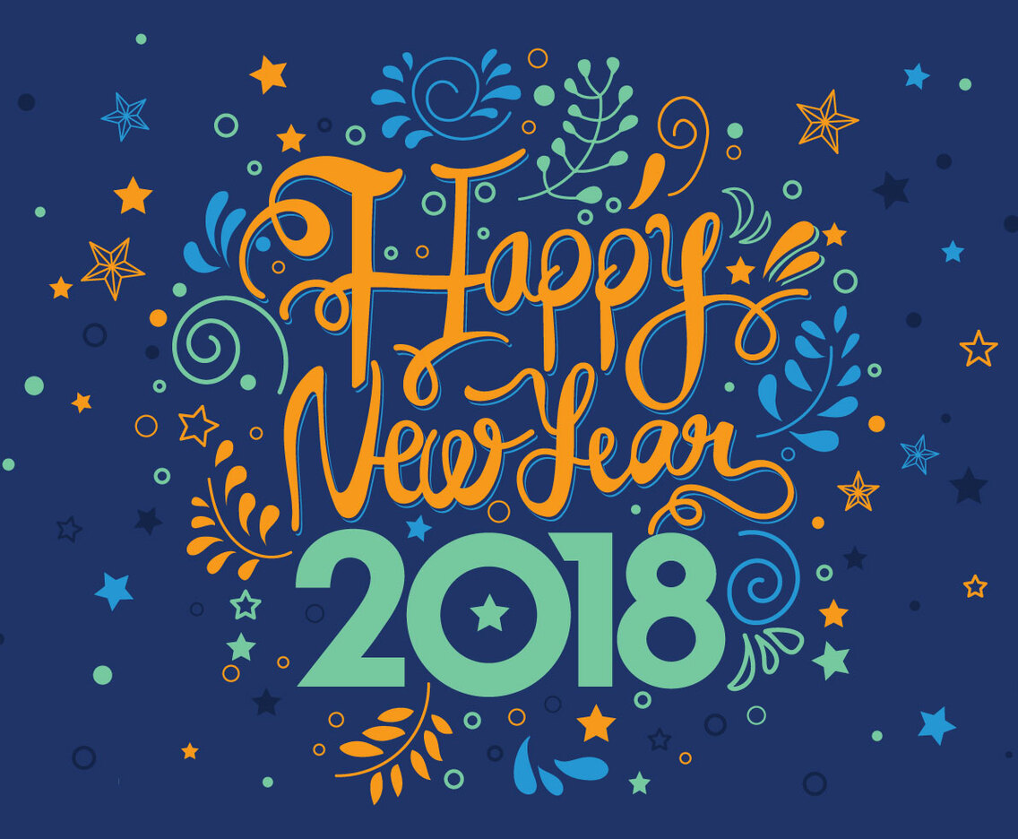 Happy New Year Greeting Card Template