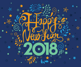 Happy New Year Greeting Card Template