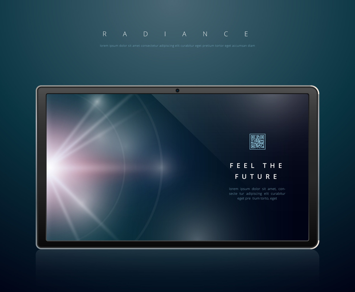 Radiance Vector Background, Editable Template