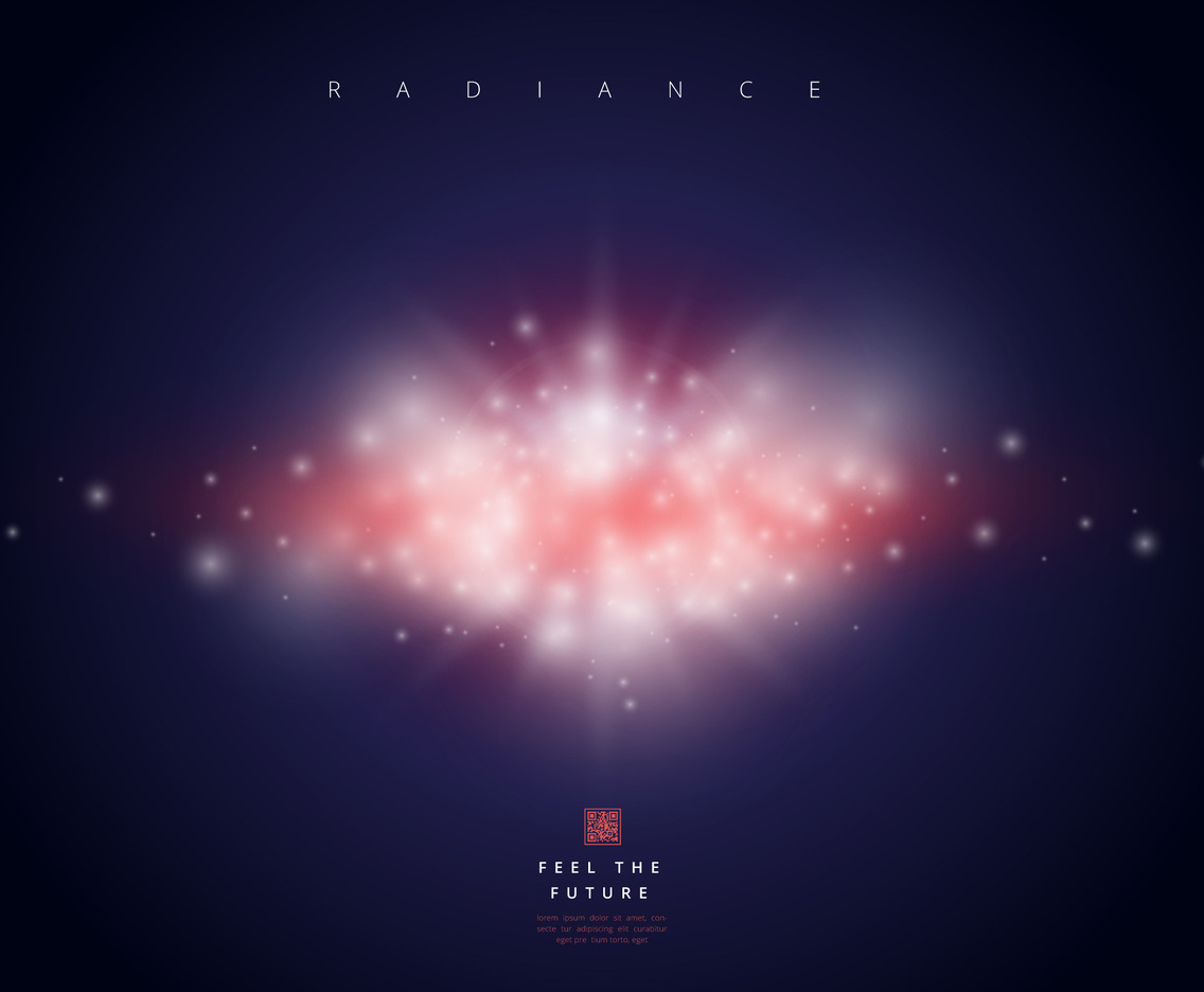 Radiance Vector Background, Editable Template