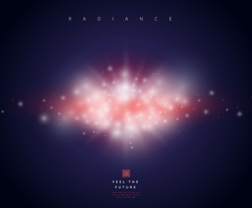 Radiance Vector Background, Editable Template