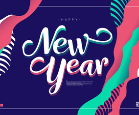 Happy New Year Background Vector Illustration