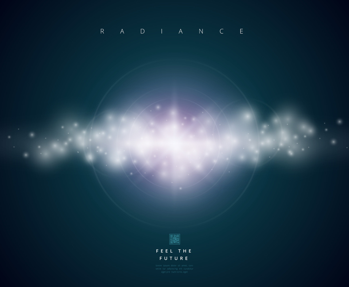Radiance Vector Background, Editable Template