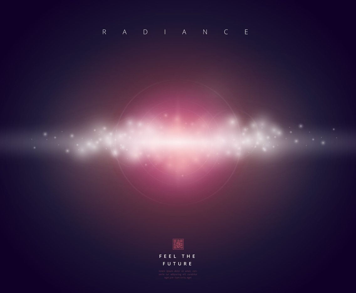 Radiance Vector Background, Editable Template