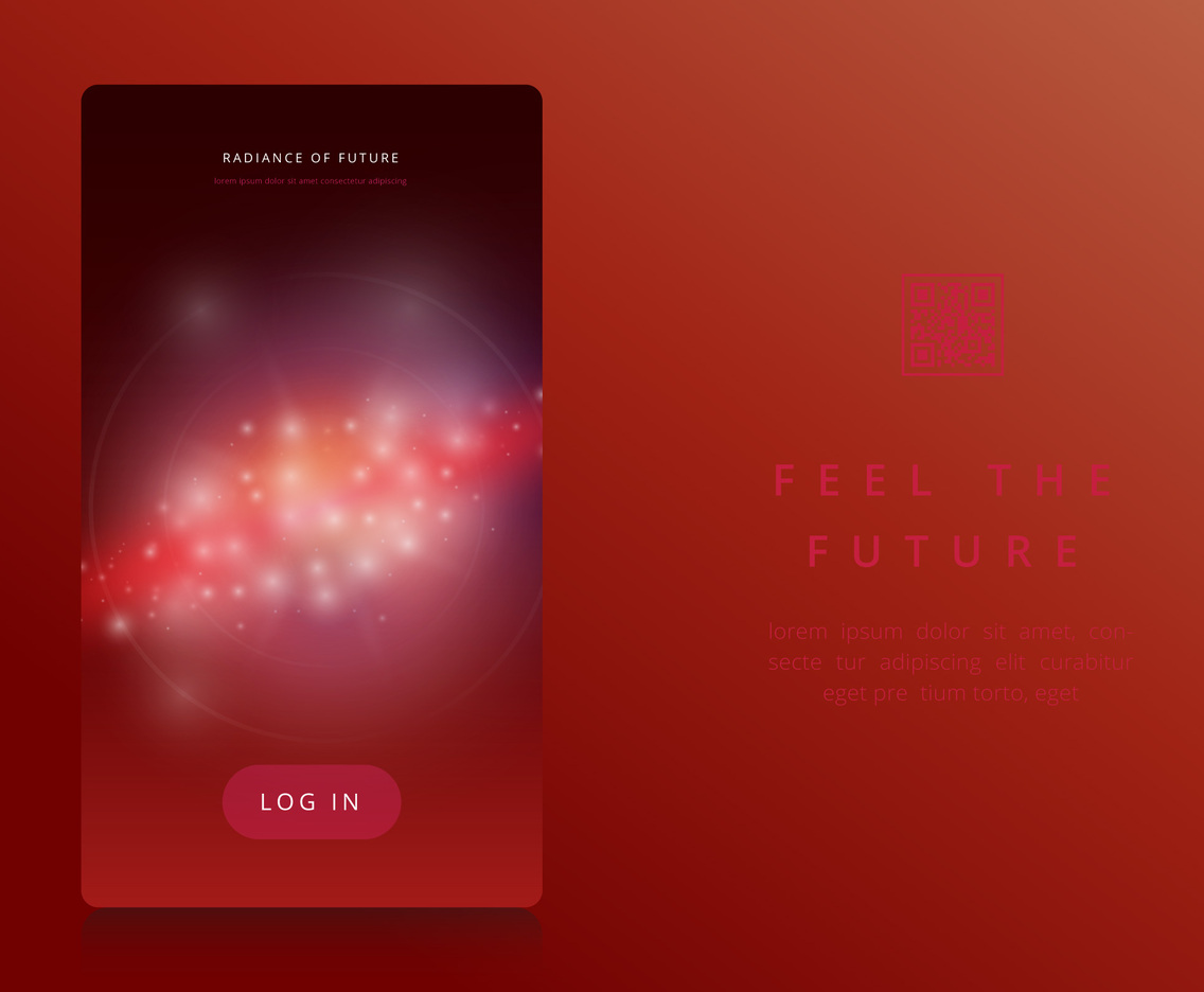 Radiance Vector Background, Editable Template