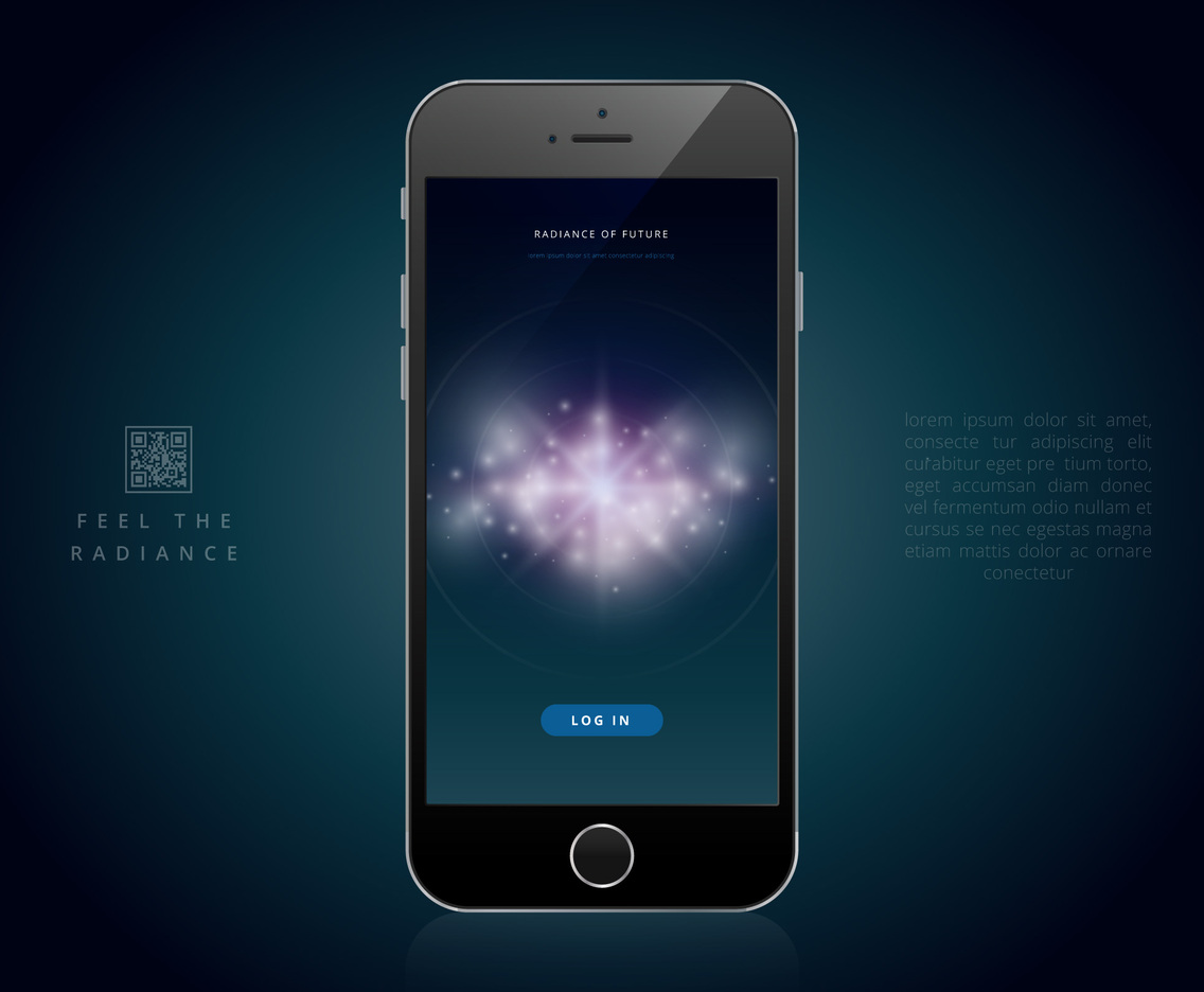 Radiance Vector Background, Editable Template