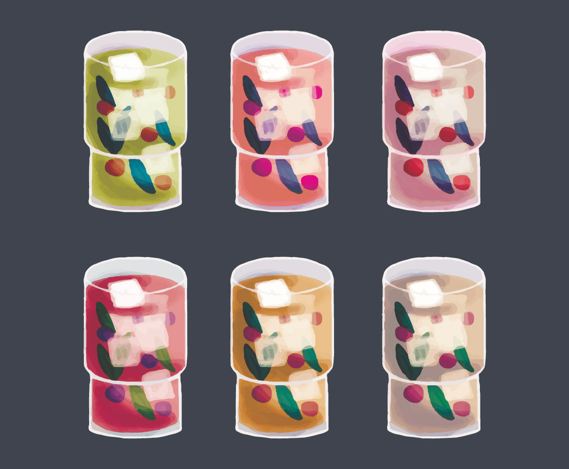 Vector Hand Drawn Mocktails