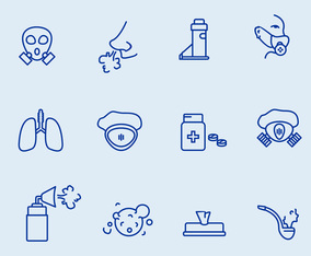 Respirator Vector Icons