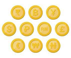 Currency Coin Collection Vector