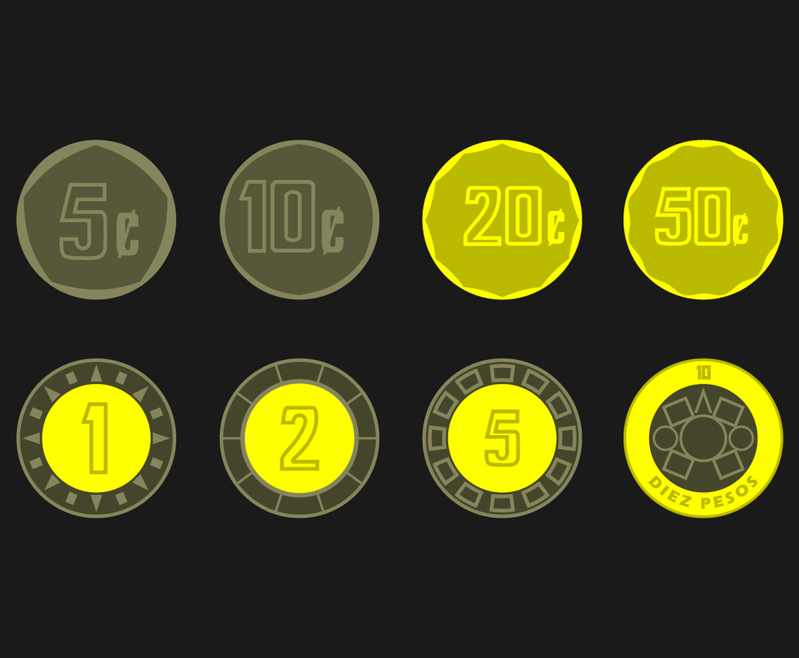 Peso Coins Free Vector